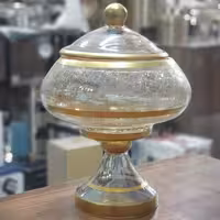 شکلات درب دار سایزبزرگ آبگز کریستال ترک سایزبزرگ هستش وبدون درب هم میتونیدبجای آجیل استفاده کنید