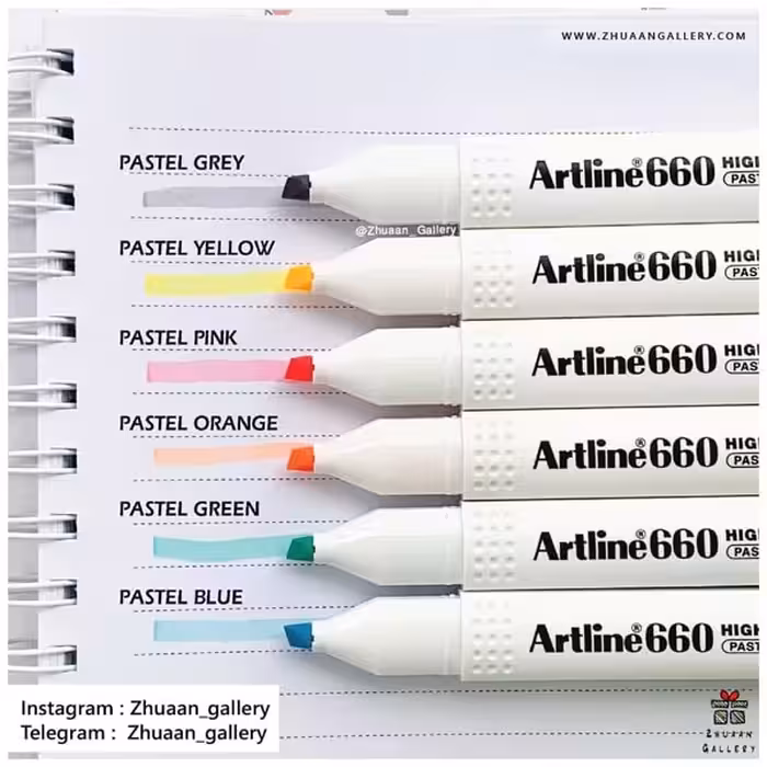 ماژیک هایلایتر Artline 660 پاستلی