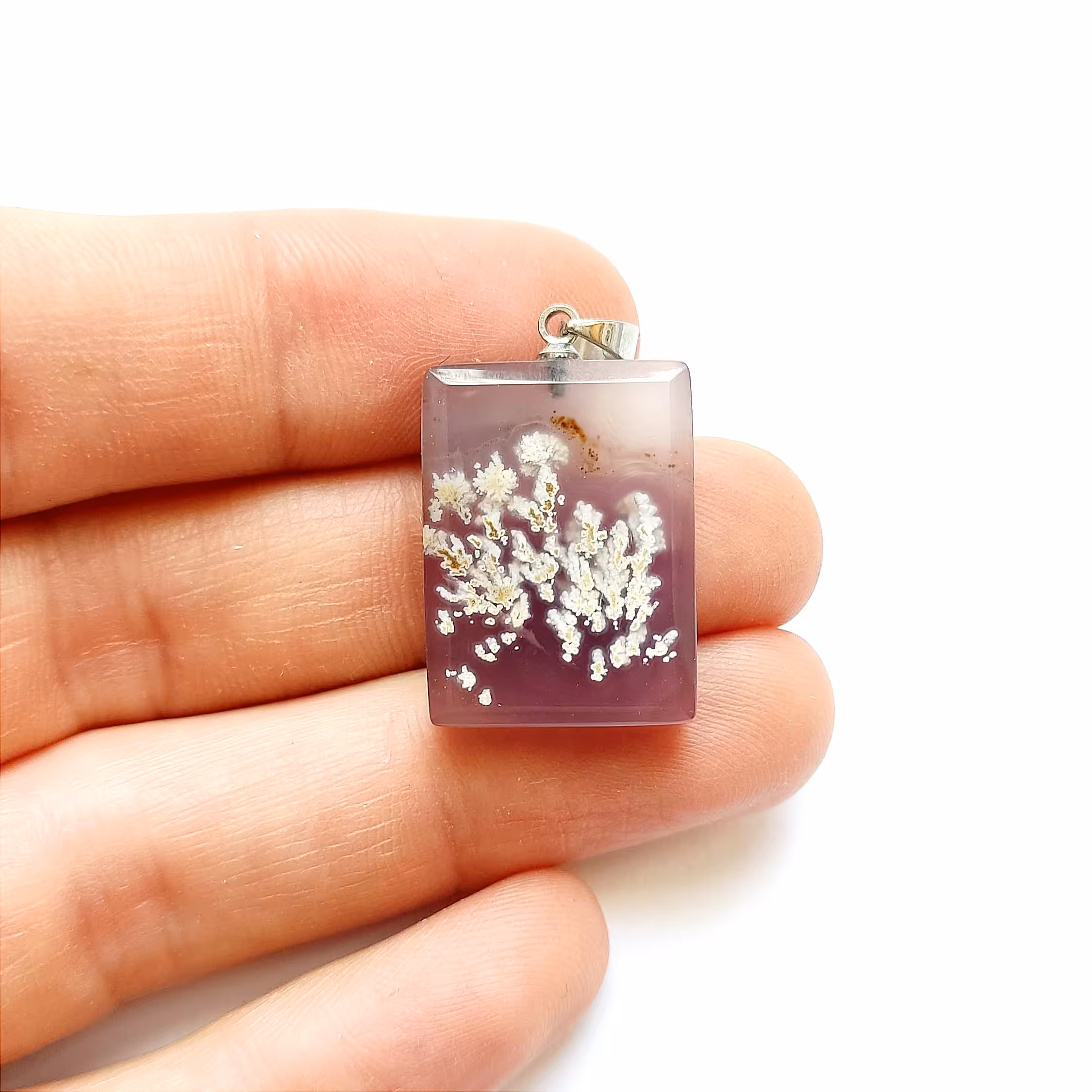 گردنبند سنگ عقیق شجر کد 48