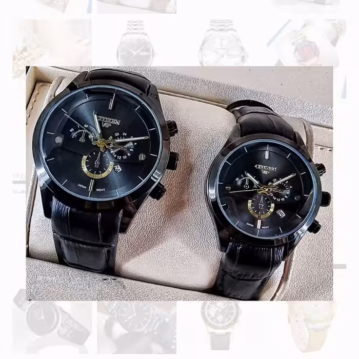 ست ساعت بند چرم   طرح سه موتوره موتور میوتا ژاپن از برند معروف و پر طرفدار (CITIZEN) به صورت تک هم میتونید ثبت کنین