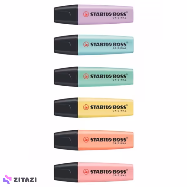 پک 6 عددی هایلایتر پاستلی Stabilo Boss