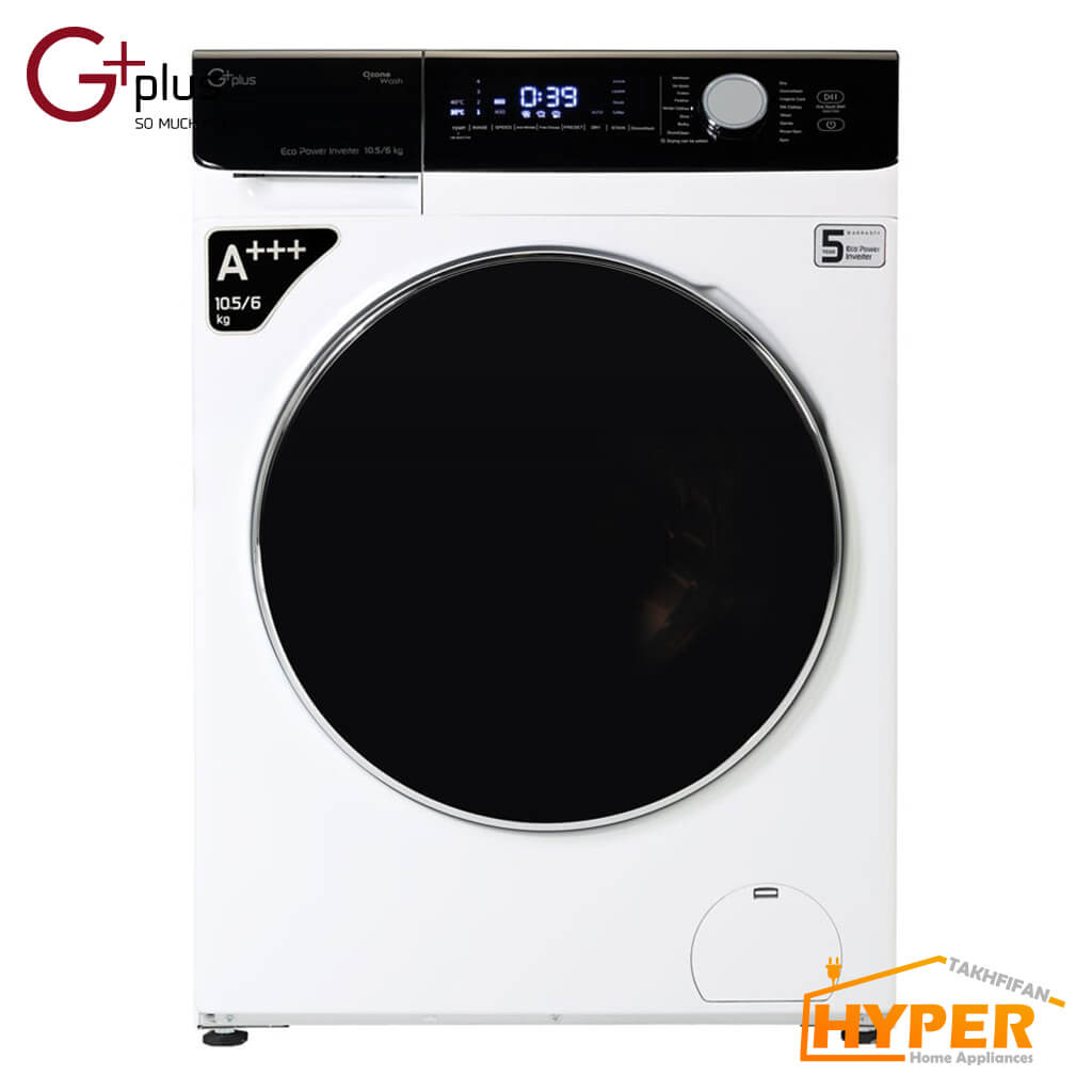 ماشین لباسشویی جی پلاس GWM-KD1059W سفید 105 کیلویی
