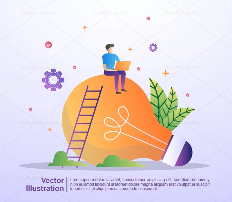 وکتور کسب و کار خلاقانه | گرافیک با طعم تربچه