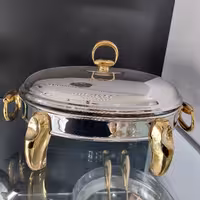 سوفله پایه پافیلی طلایی سایز بزرگ 3 لیتری برایتون brighton 