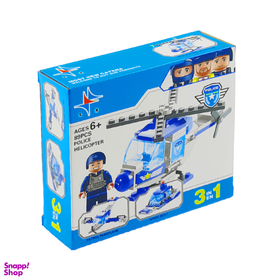 لگو 89 قطعه پلیس 7_250 مدل POLICE HELICOPTER