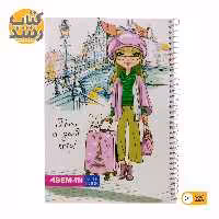 دفتر خط دار 100 برگ آسمان ASEMAN طرح متنوع