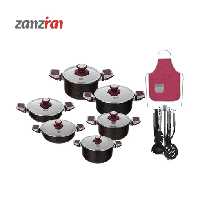 سرويس قابلمه ROSSO زرشکی 25 پارچه مدل LOSTN
