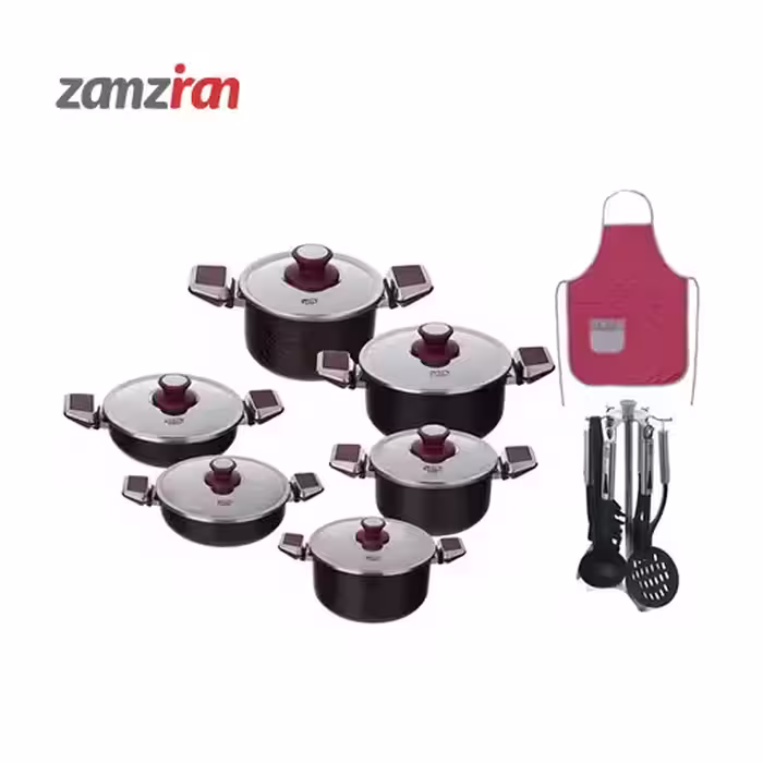 سرويس قابلمه ROSSO زرشکی 25 پارچه مدل LOSTN