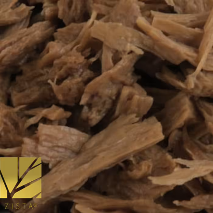 فرآورده پرونئینی گیاهی حاوی پروتئین گندم ( تکستوره گیاهی-جایگزین گوشت ) قهوه ای