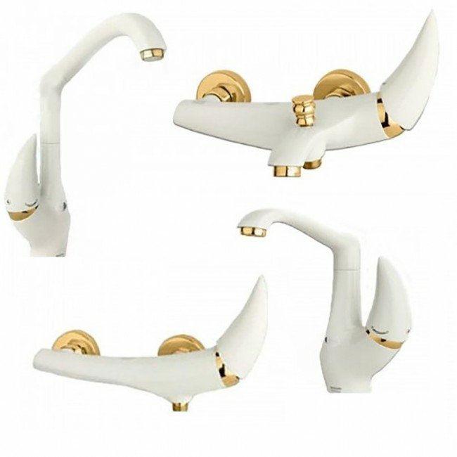 ست 4 تیکه شیرآلات هیپو شیری طلا ، شرکت راسان