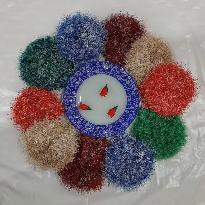 اسکاج ظرفشویی پک 10 تایی اسکاج دست بافت 