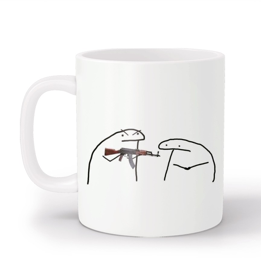 ماگ سرامیکی سفید طرح فانتزی کد 2221