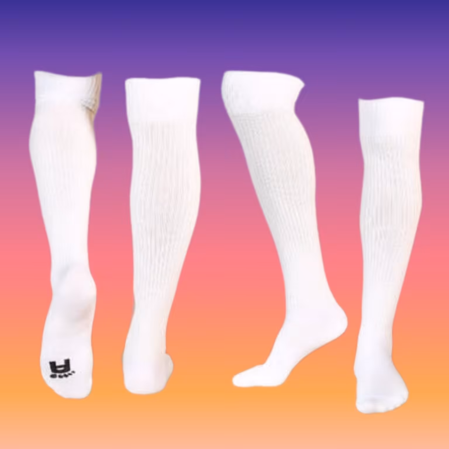 جوراب فوتبال پسرانه مناسب سایز  35 الی 40  سفید 