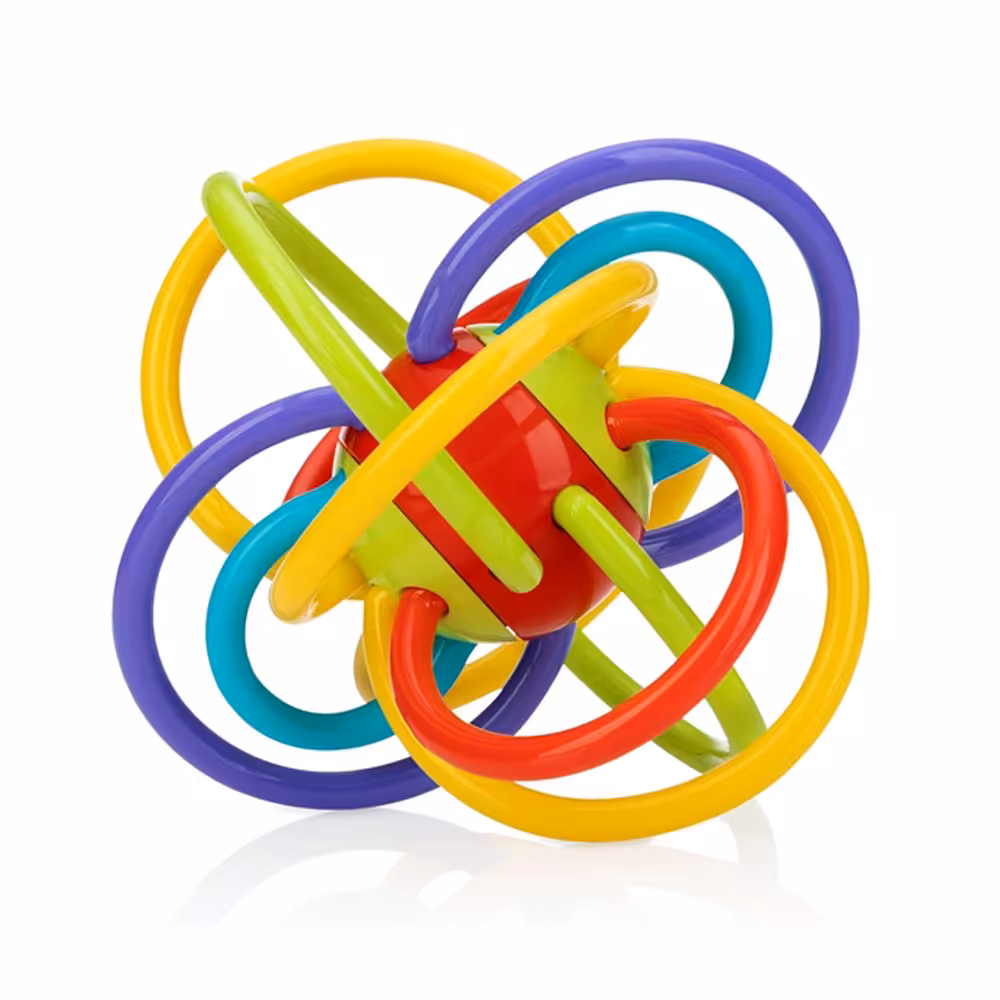 دندانگیر جغجغه ای حلقه دار 3  ماه نابی NUBY