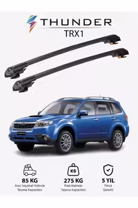 نوار محافظ خودرو خاکستری SUBARU FORESTER 2008 2012 TRX1 CARRIER LOCKED SEARCH SEA CABRY CEILING BAR GREY Thunder