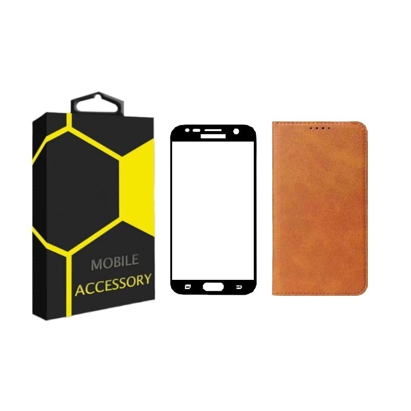 کیف کلاسوری  CL-AD گوشی موبایل سامسونگ Galaxy A7 2017 همراه محافظ صفحه نمایش