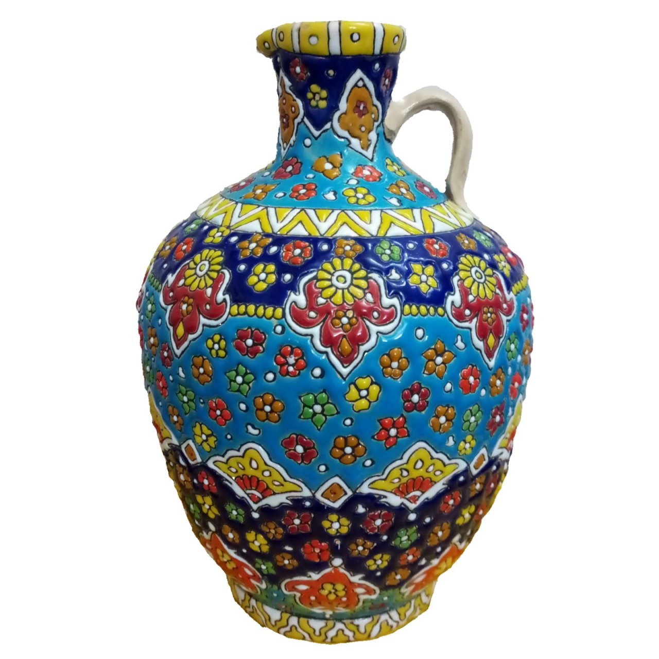 کوزه سفالی میناکاری شده کد 25