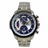 CASIO EDIFICE EF-535 کاسیو ادیفایس4 موتوره کرنوگراف صفحه نقره ای و سرمه ای
