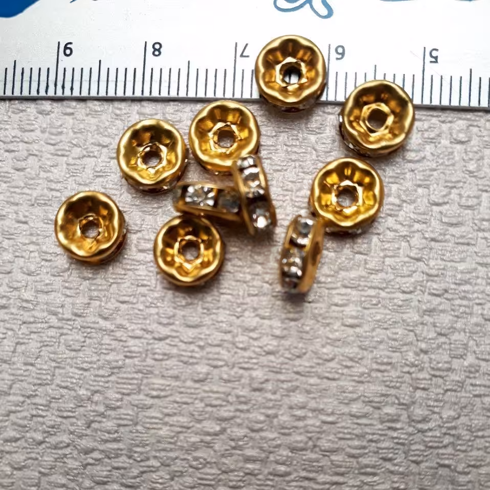 رینگ نگین دار طلایی 8 میل بسته 10 عددی
