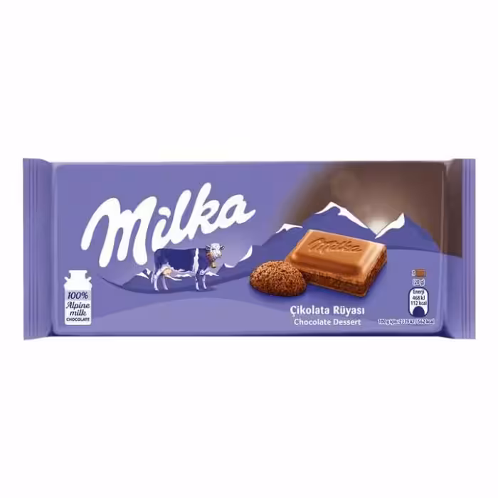 شکلات اورئو کاکائویی 100 گرمی میلکا Milka Oreo choco ترکیه 