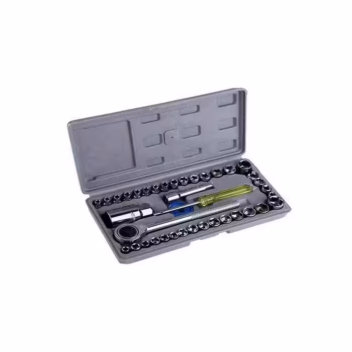 مجموعه 40 عددی آچار بکس و دسته آچار  بدون برند کیفیت متوسط