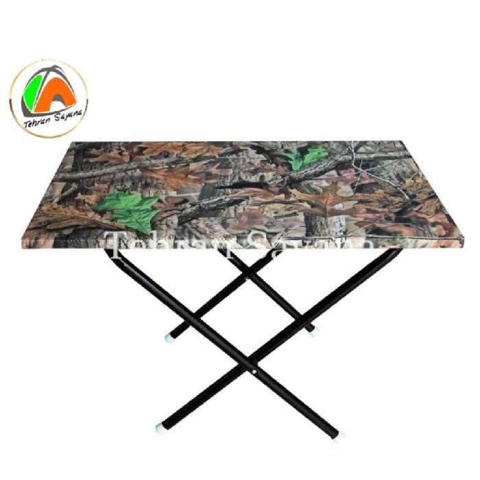 میز MDF تاشو مسافرتی سه حالته با روکش طرح جنگلی نانو برزنت ضد آب سه بعدی تهران سایانا 