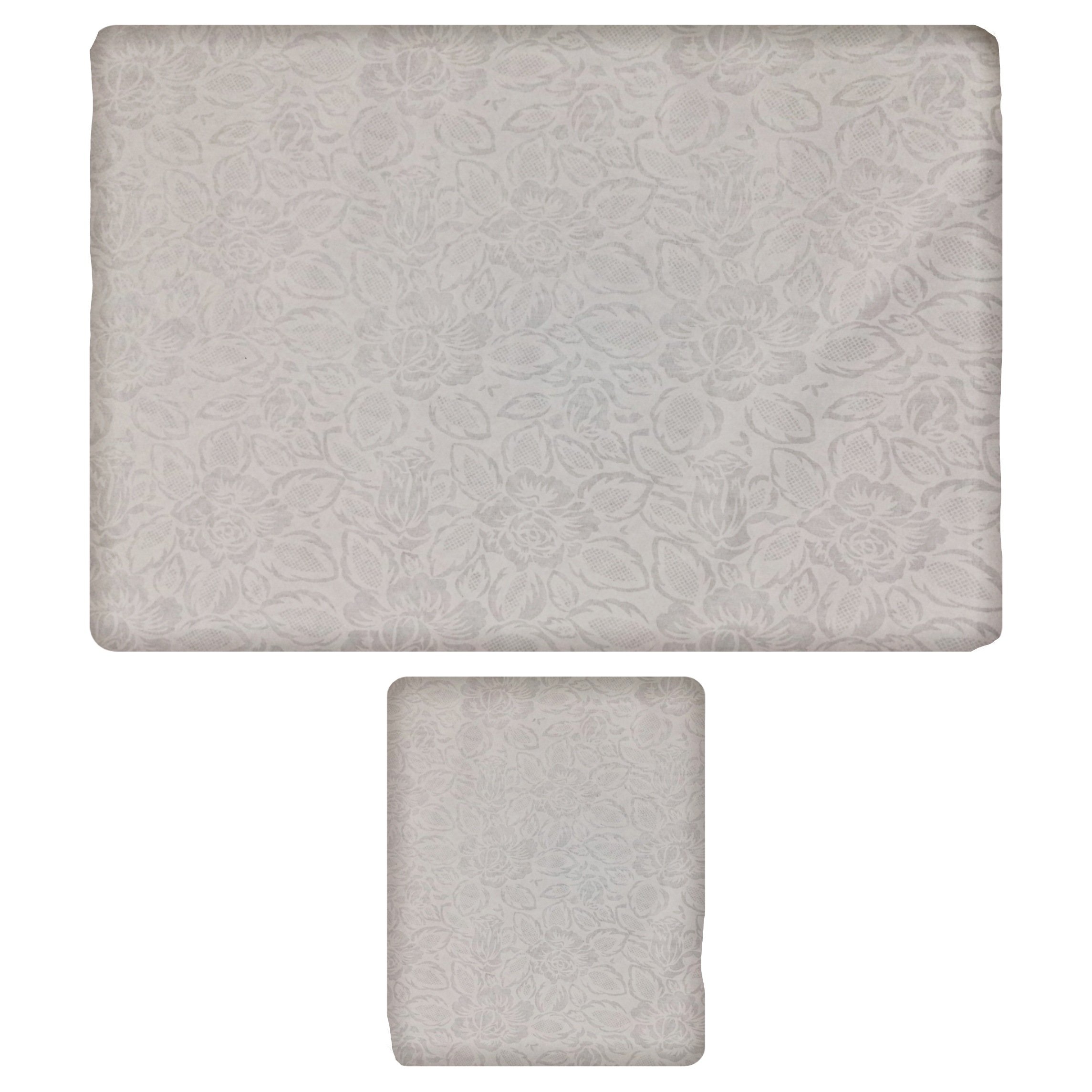 نیم ست کش دار تشک طرح  گل از خود نفره دو تکه