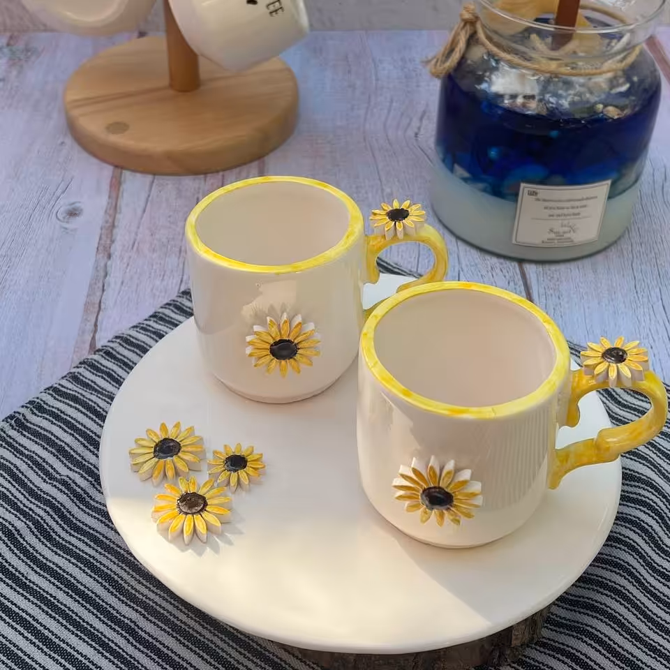 ست چایی خوری دونفره افتابگردان برجسته