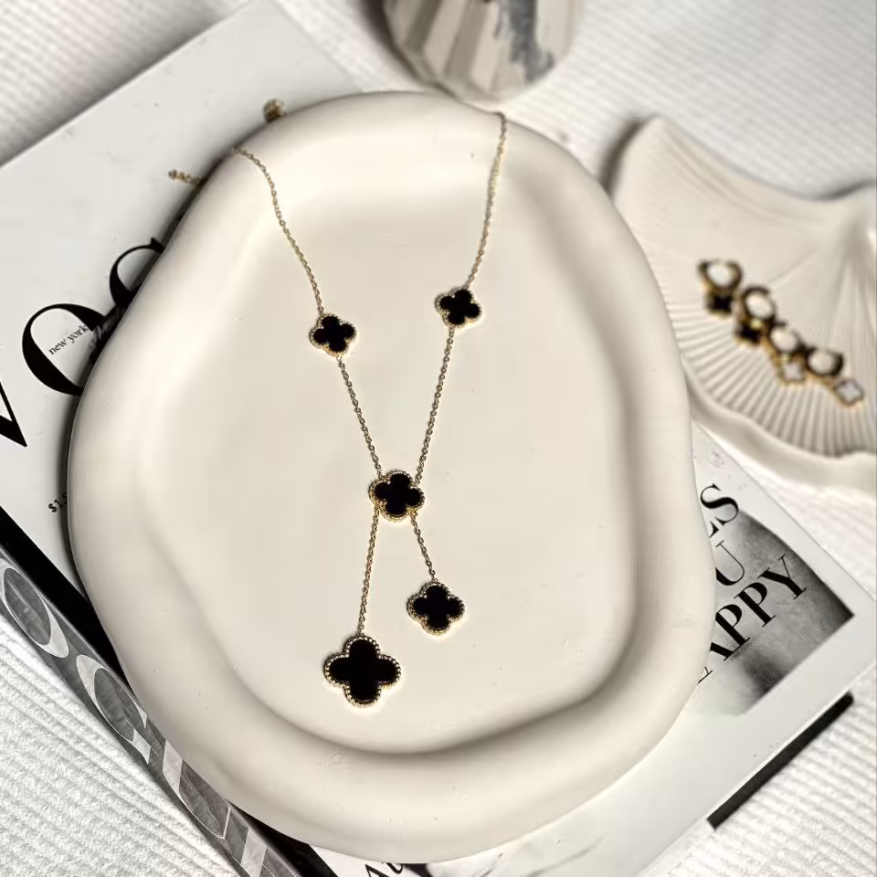 گردنبند ونکلیف استیل رنگ مشکی (ارسال رایگان)