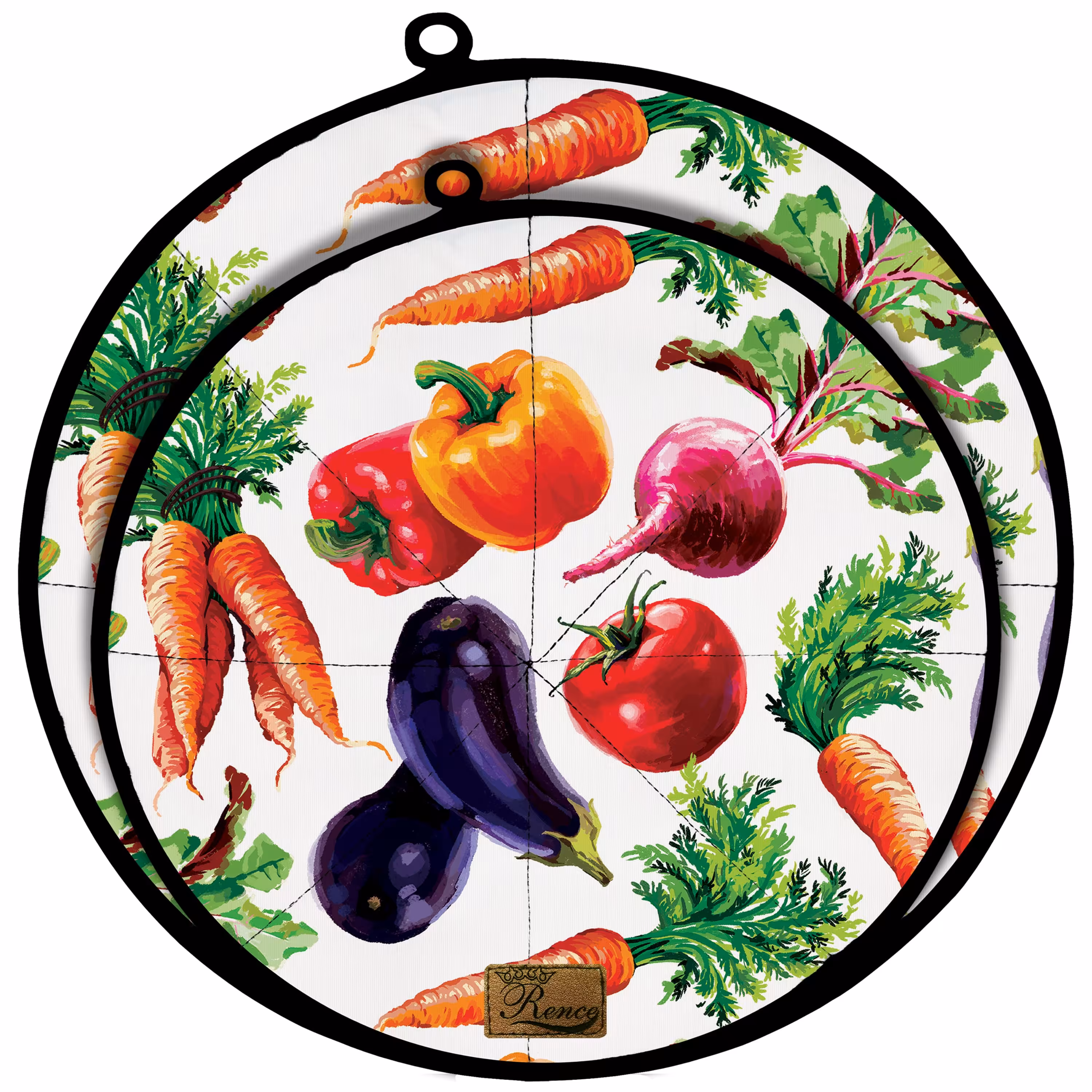 دمکنی ست دو تکه پارچه ای مخمل دو رو چاپ طرح سبزیجات سایز 25 و 30 مدل B1-516 شرکت رنس