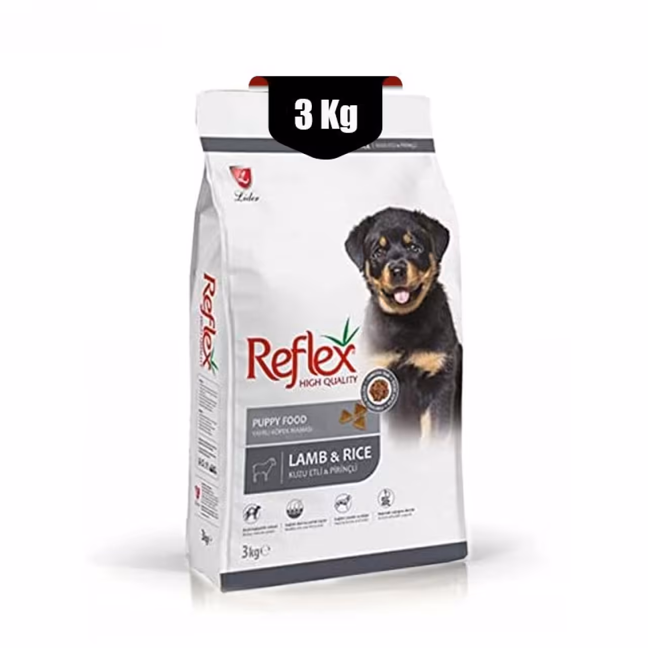 غذای خشک سگ پاپی رفلکس طعم بره و برنج وزن 3 کیلوگرم