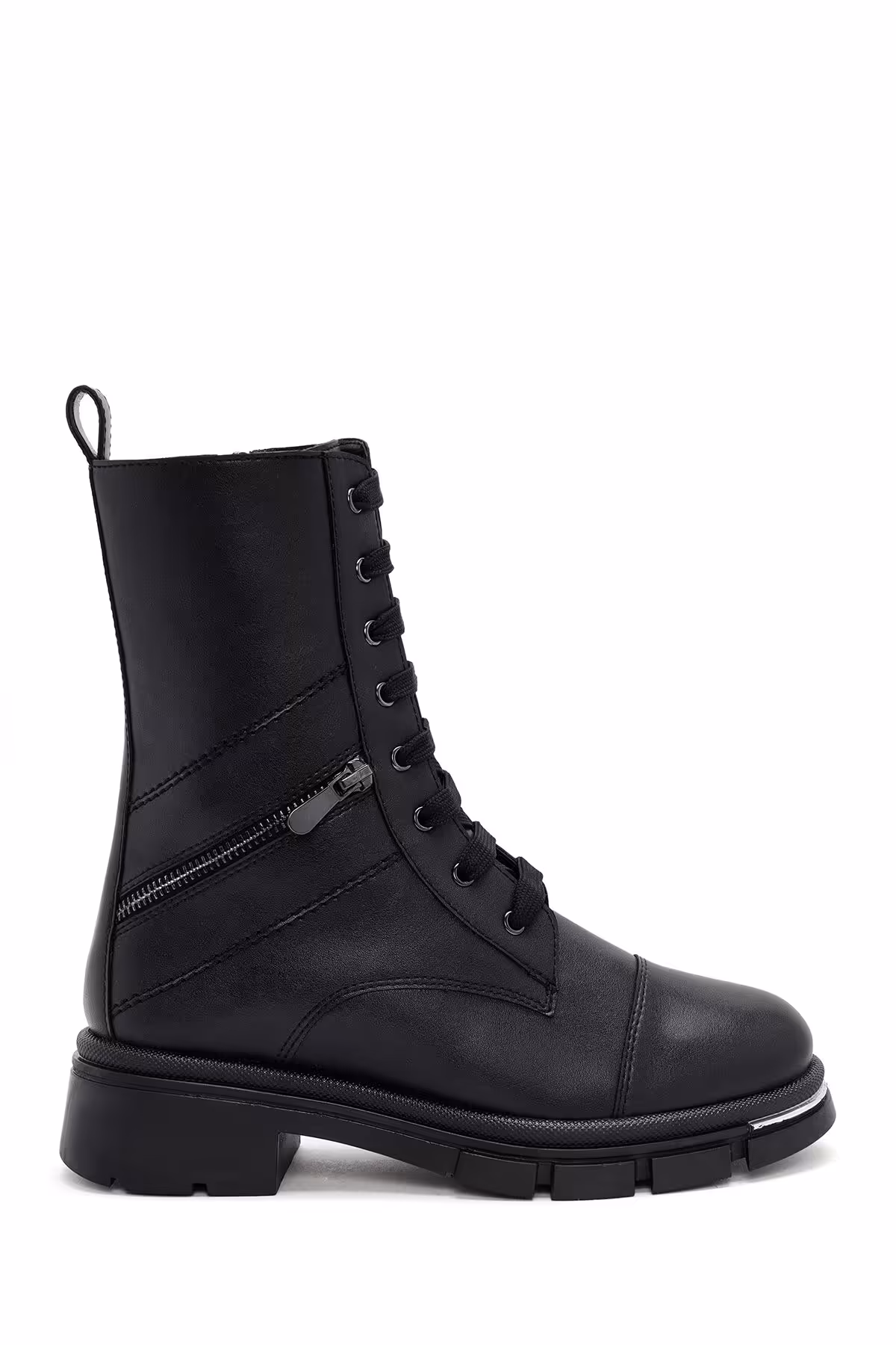 چکمه و بوت مشکی زنانه پستال سیاه سفید پستی Derimod