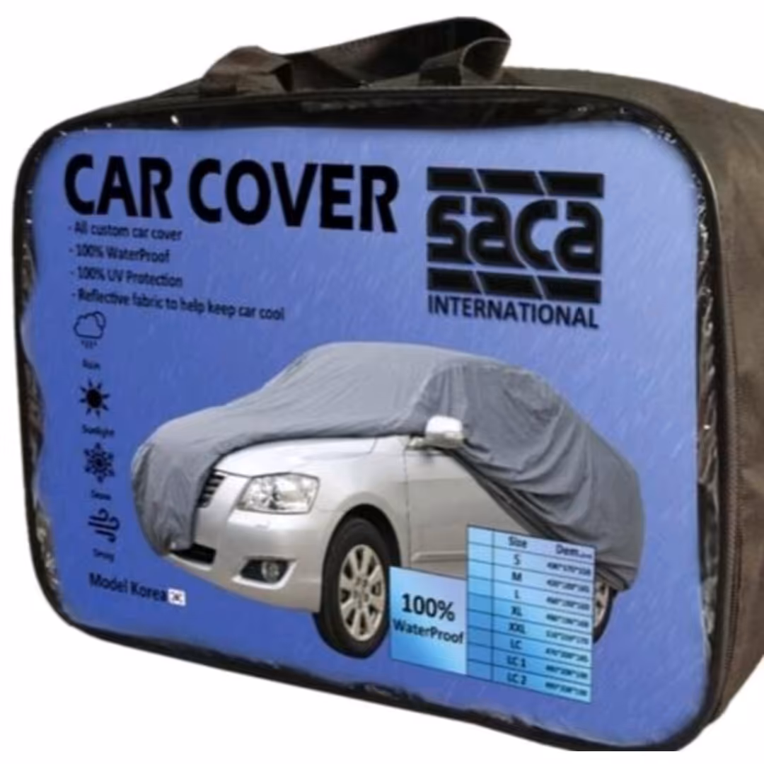 چادر خودرو در سایز ایکس لارژ(XL) مناسب برای خودرو شما با  کیفیت بسیار عالی رویه کار برزنت طوسی زیره کار کرک دار 