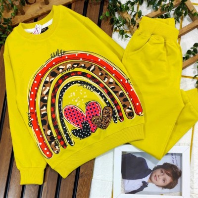 ست بلوز شلوار دورس پنبه لاکرادار رنگین کمان