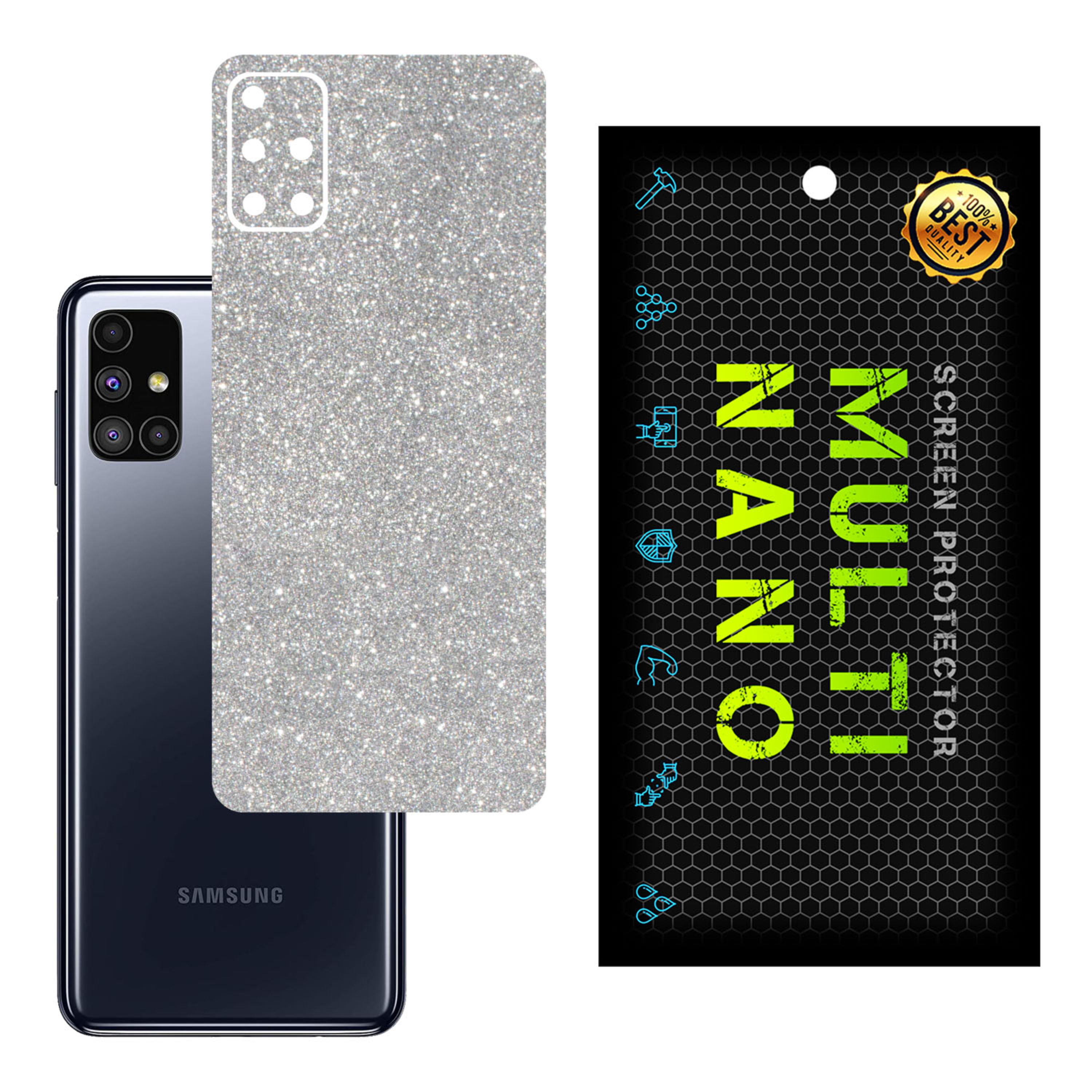 برچسب پوششی MultiNano مدل X-G1F-Silver برای پشت موبایل سامسونگ M51