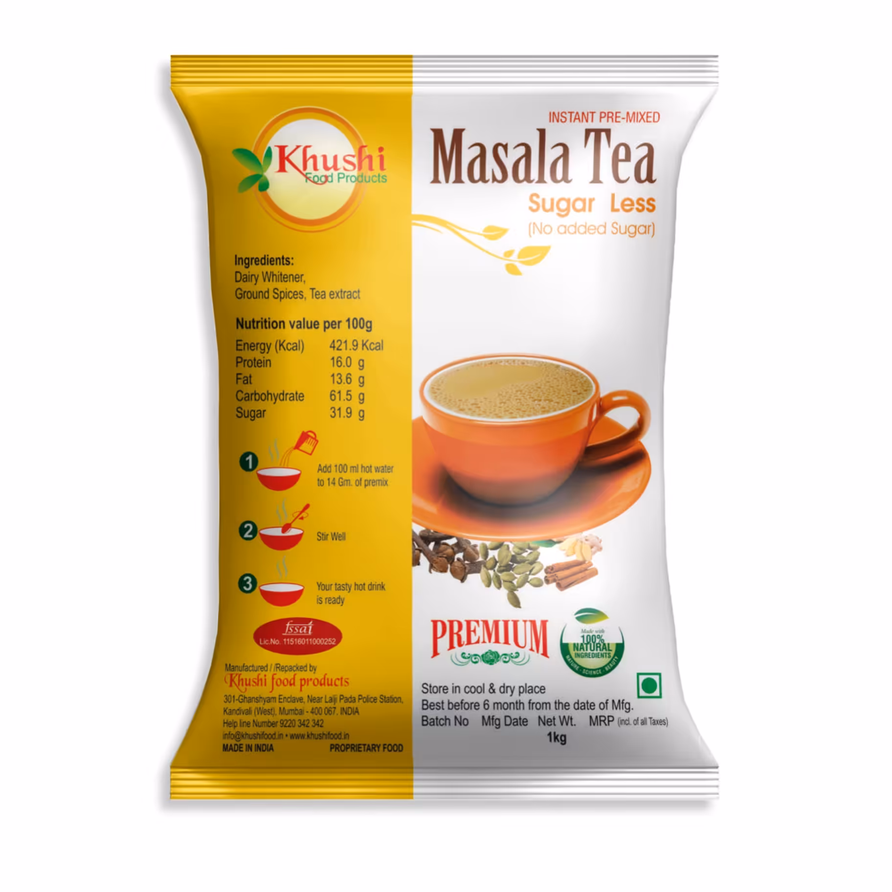 پودر چای ماسالا هندی فله   