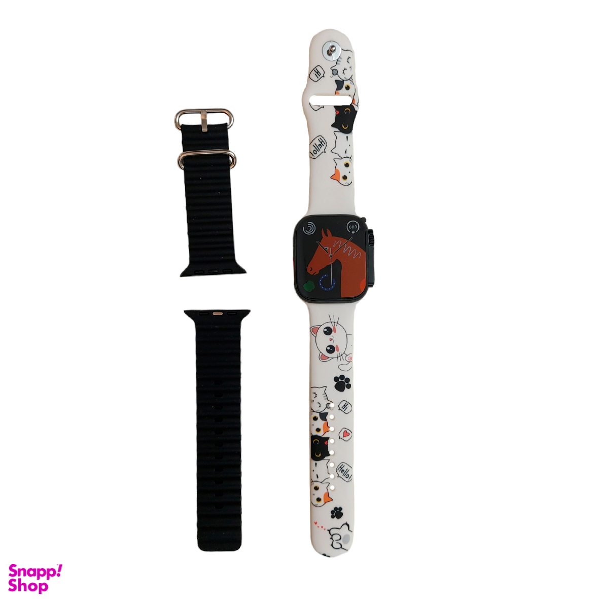 ساعت هوشمند طرح Cat مدل KR-999 Ultra دارای بند اضافه