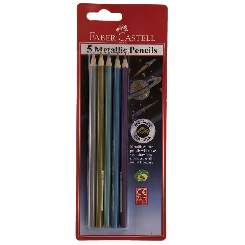 مداد متالیک 5 رنگ فابر کاستل