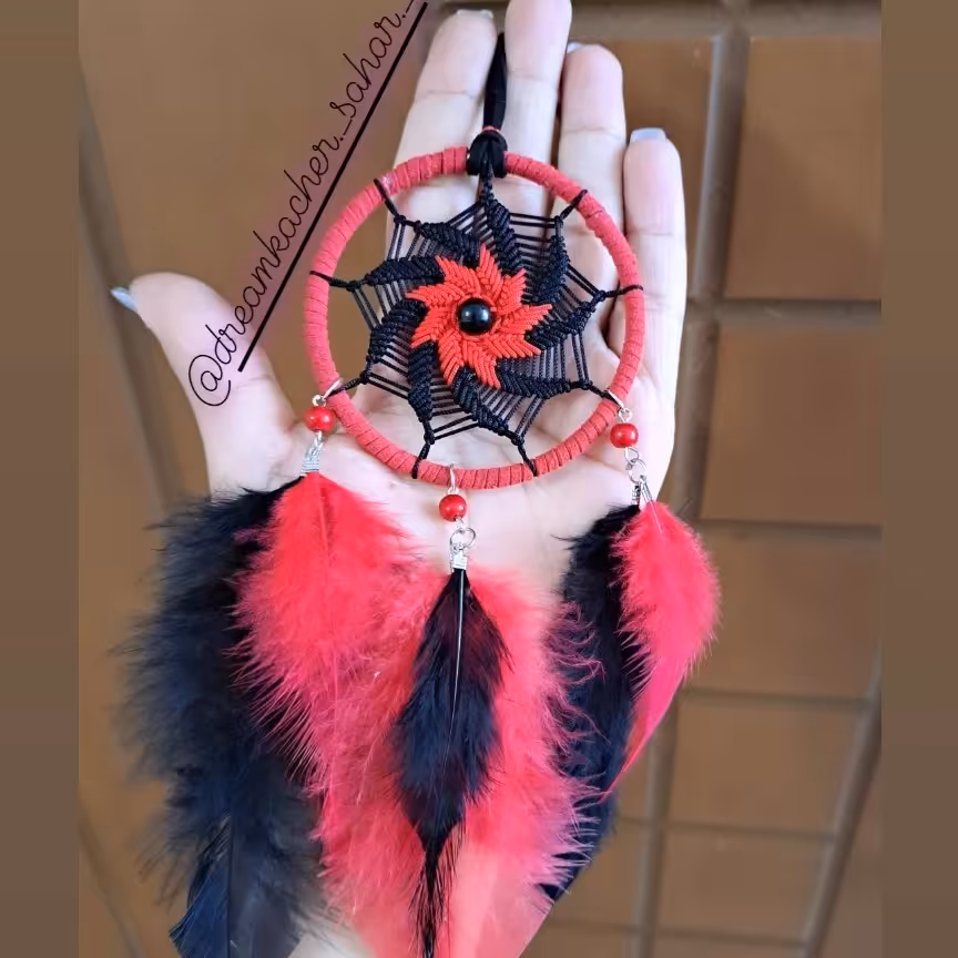 اویزماشین تک رنگ قرمز مشگی سایز 7سانت ارسال رایگان