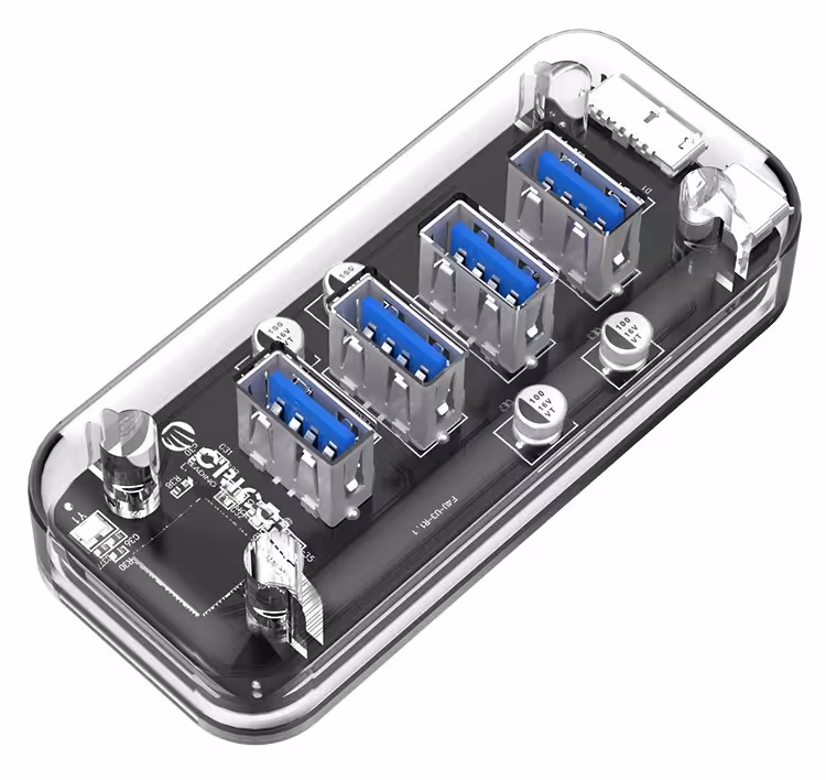 هاب یو اس بی شفاف رومیزی اریکو مدل F4U-U3