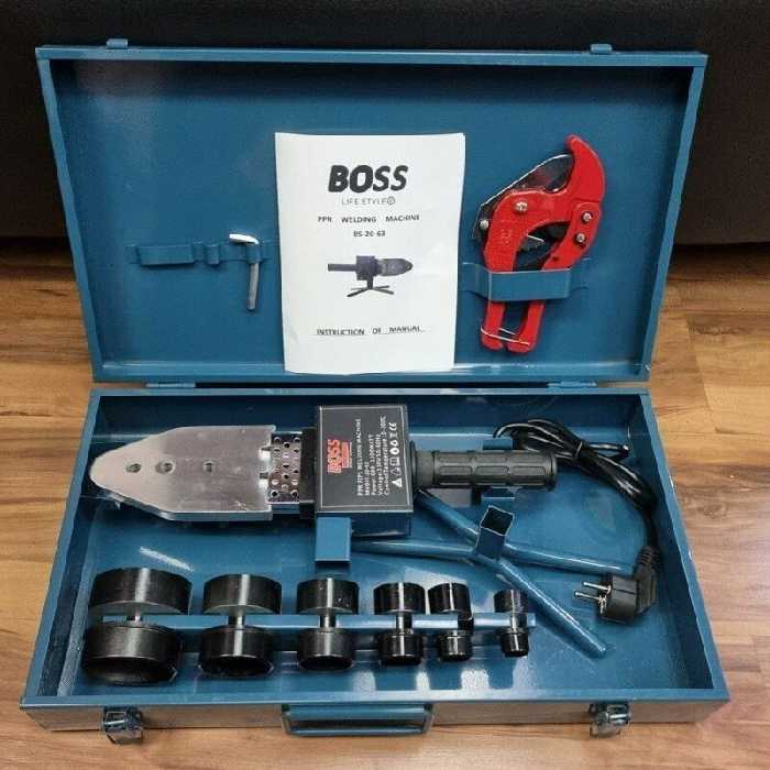 اتو لوله مدل باس BOSS قدرت 1800 وات تکنولوژی آلمان بهمراه قیچی و جعبه تمام فلزی دارای 6 ماه گارانتی 