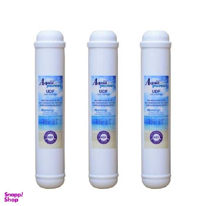 فیلتر یخچال ساید بای ساید آکوا پیورست مدل UDF-CARBON 2500G بسته 3 عددی