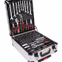 جعبه ابزار 187 پارچه مارک سوئیس (جعبه نقره ای )