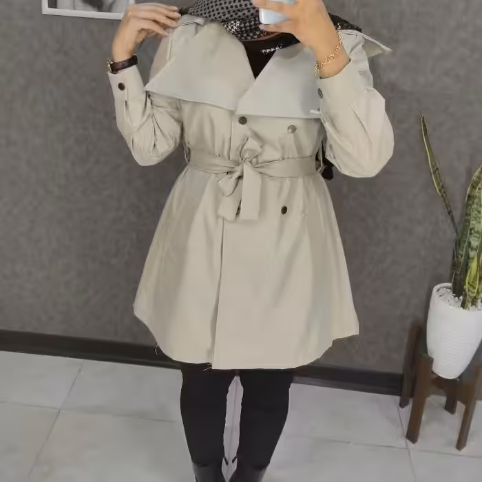 بارونی کتی چهار دکمه کتان