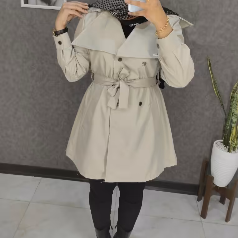 بارونی کتی چهار دکمه کتان