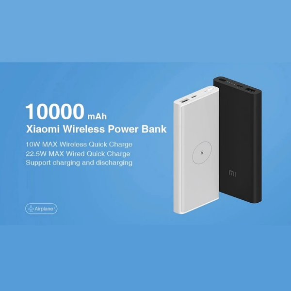 پاوربانک وایرلس شیائومی مدل WPB15PDZM ظرفیت 10000 میلی آمپر ساعت