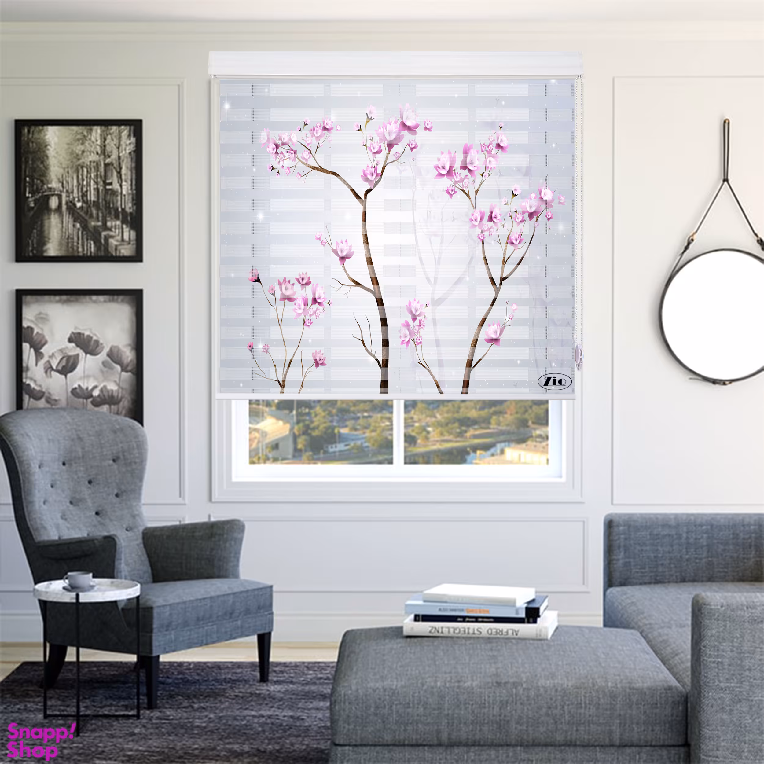 پرده زبرا زیو مدل 3D-1195 سایز 150x200 سانتی متر