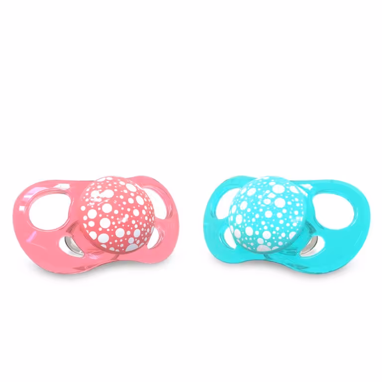 پستانک 0 تا 6 ماه هلویی و فیروزه ای تویست شیک«Twistshake»