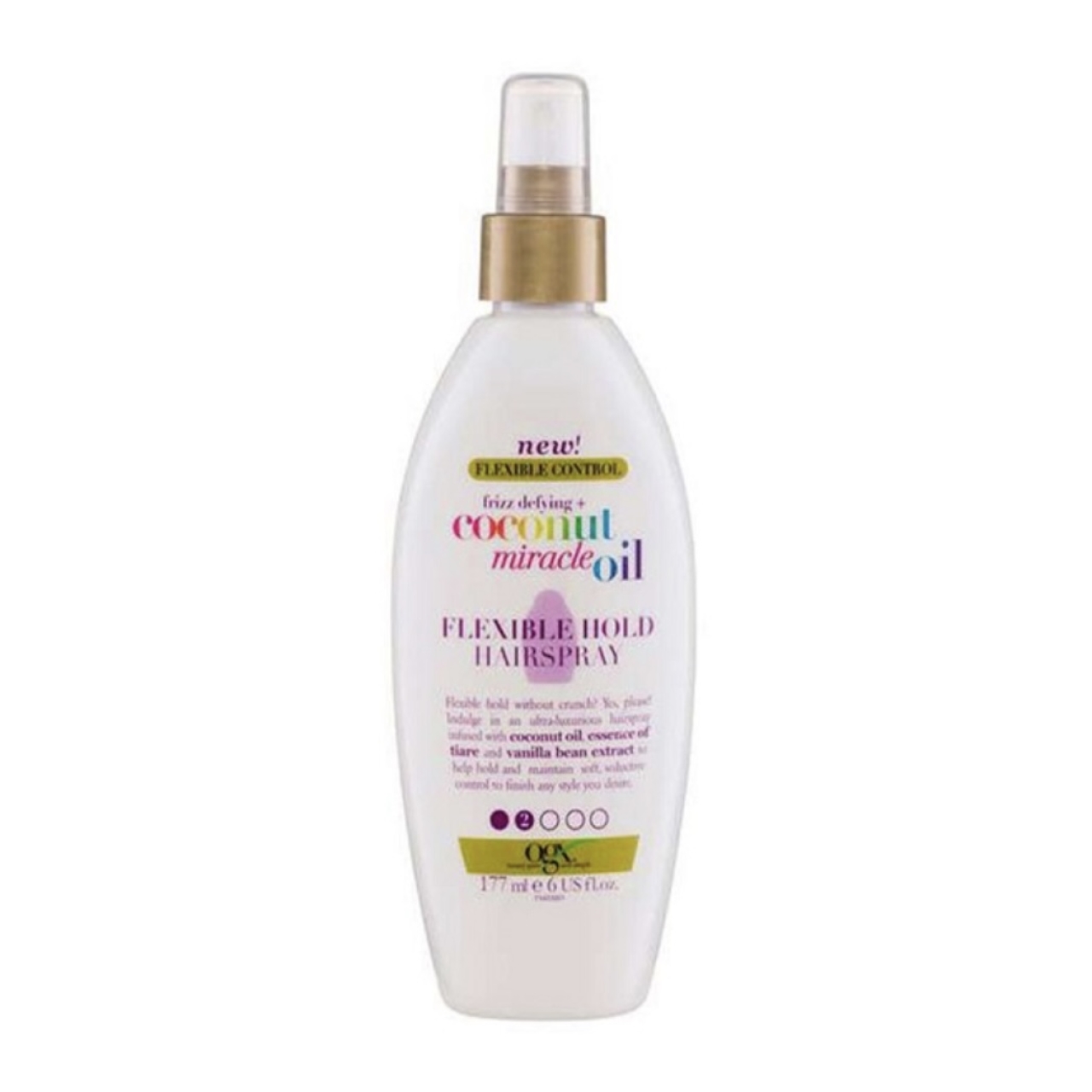 اسپری ضد وز و حالت دهنده مو او جی ایکس مدل Coconut Miracle Oil حجم 177 میلی لیتر