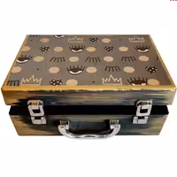 جعبه هدیه مدل چمدان چوبی طرح چشم